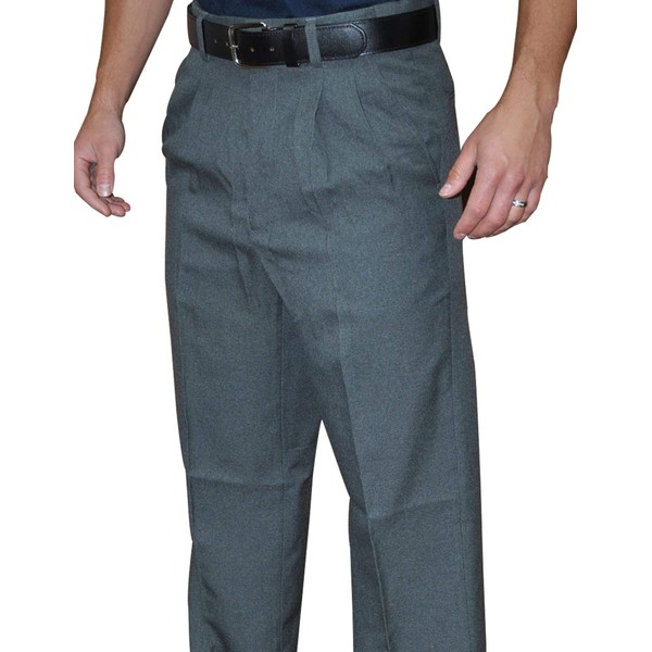 Adams USA Smitty Expanded Waist Pleated Baseball Umpire Plate Pants (Charcoal Gray, 42-Inch)