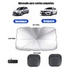 Parasol para Parabrisas de Coche, (65cm*125cm)con 4 Piezas de Malla