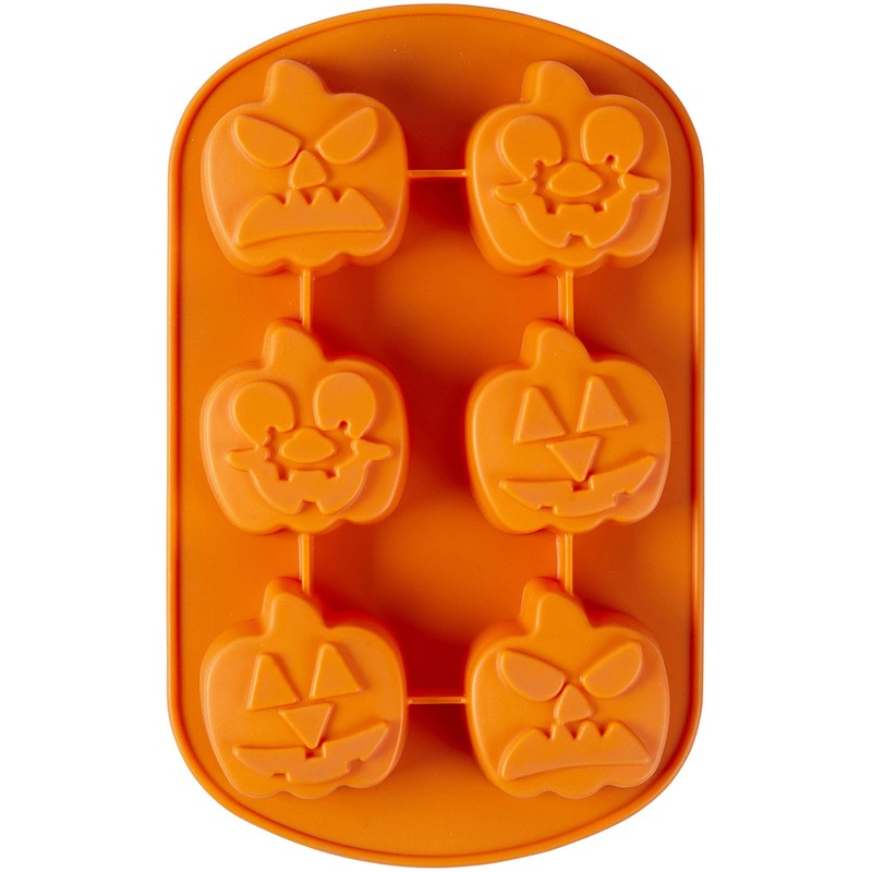 Wilton Jack-O-Lantern Non-Stick Silicone Mold, 6-Cavity