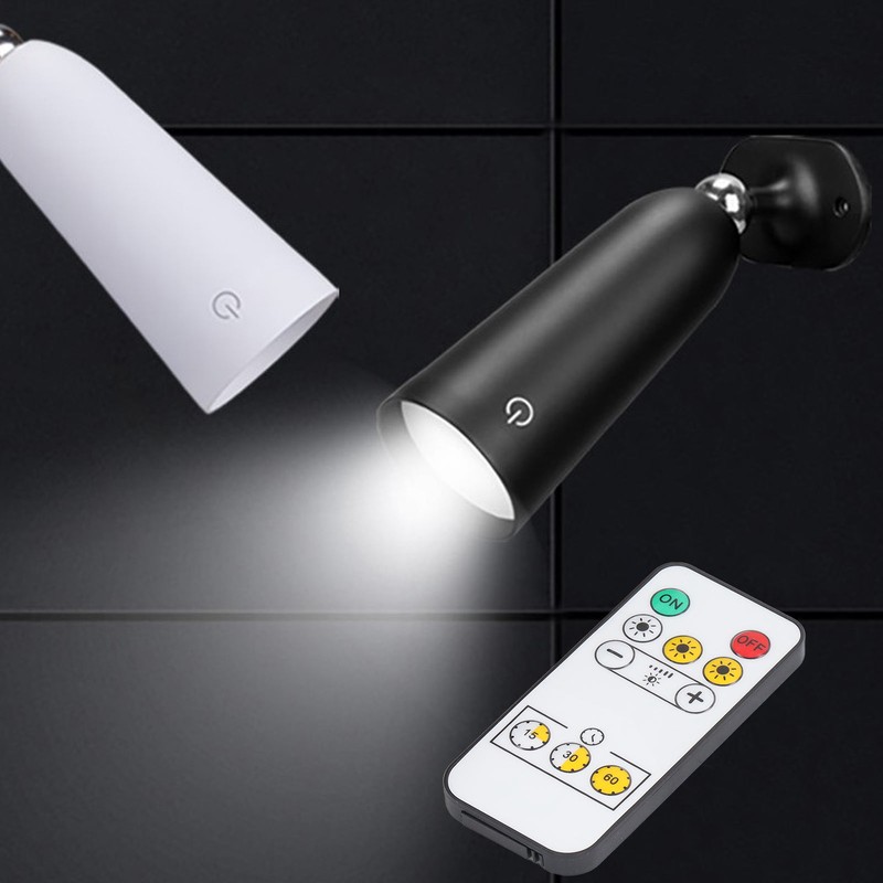 Magnetic LED Wall Light Removable Cordless 360 Degree Rotate Magnetic