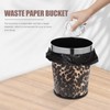 ABOOFAN Small Bathroom Trash Can Garbage Can Leopard Printed Waste