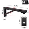Folding Shelf Brackets， Detachable Folding Bracket，2 Pack Heavy Duty Wall