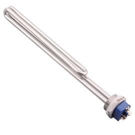 DERNORD 240V 4500W Foldback Heating Element Stainless Steel Heater Spare Part 1 Inch BSP Thread with Low Watt Density