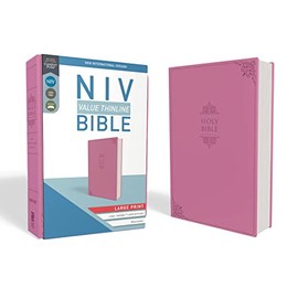 NIV, Value Thinline Bible, Large Print, Leathersoft, Pink, Comfort Print