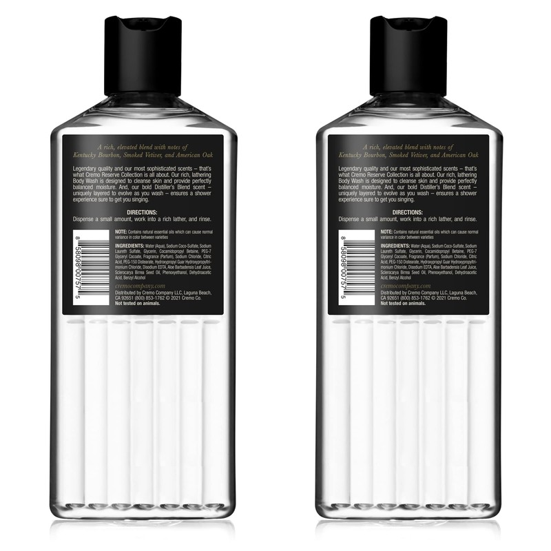 Cremo Rich-Lathering Distiller’s Blend (Reserve Collection) Body Wash, An Elevated