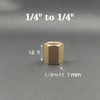 ExcInter Brass 1/4'' to 1/4'' Copper Hose Nut Rod Coupler