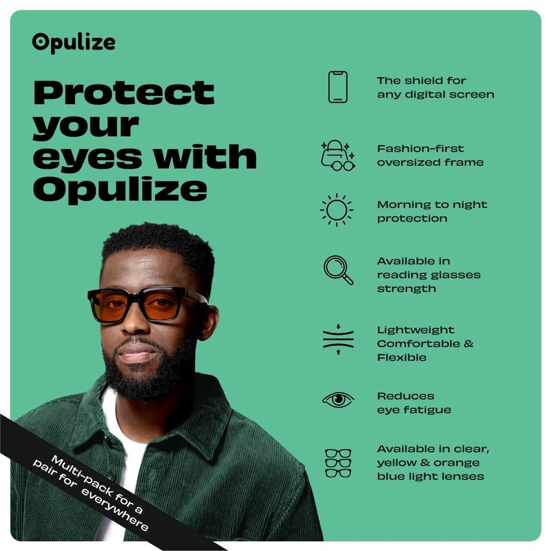 OPULIZE ERA Sleep and Recovery Glasses - Orange Lens -