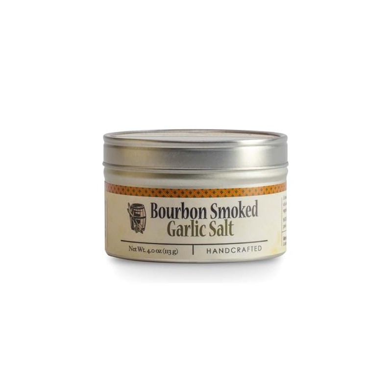 Garlic Salt - Handcrafted Bourbon Smoked Salt Blended with Garlic