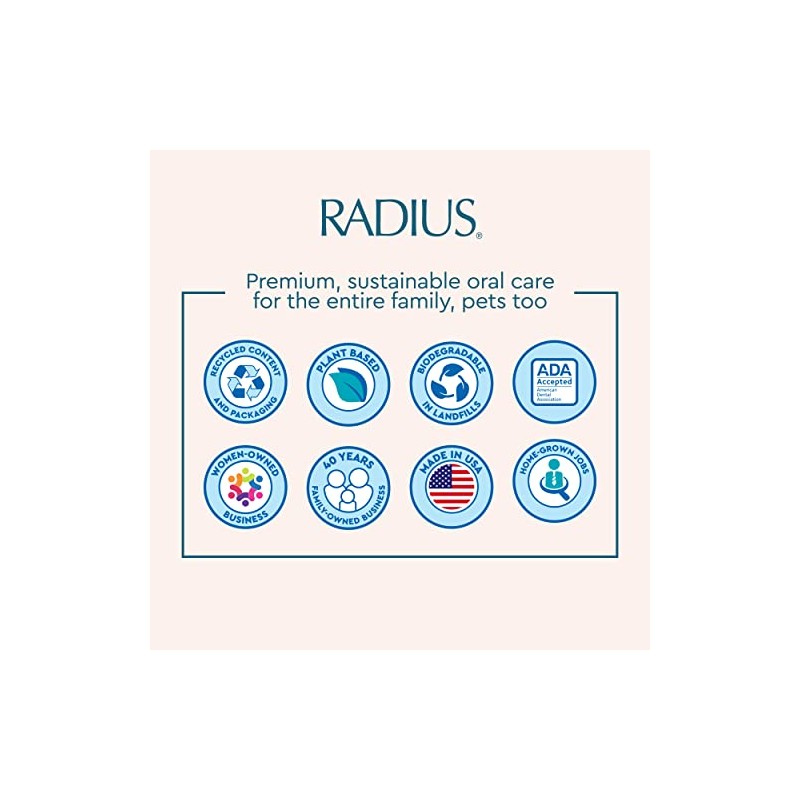 Radius Cepillo Dientes Grande Libre Bpa Aceptado Ada Mano Derecha