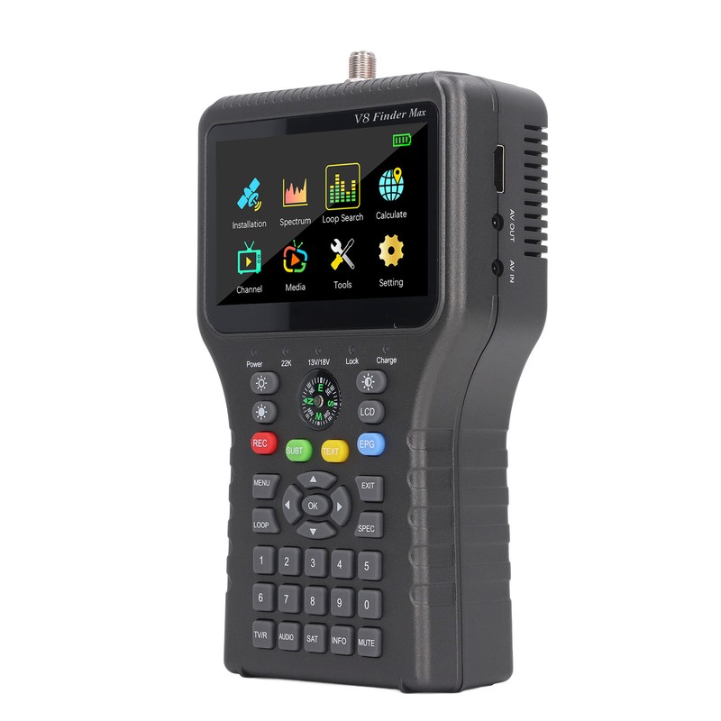 Satellite Finder with Compass Function 4000mAh 4.3in TFT LCD Display