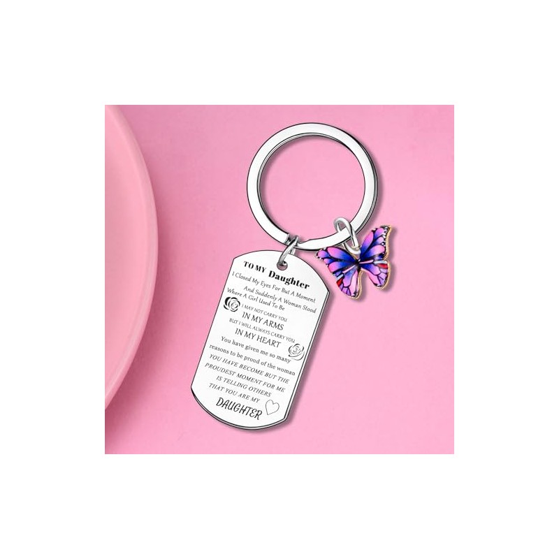Daughter Keyring Daughter Adult Gifts for Daughter Christmas Birthday Gifts