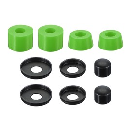 PATIKIL Skateboard Bushings, 90A PU Long-Board Truck Rebuild Kit Bushings Washers Pivot Cups for Outdoor Skateboard Parts, Green