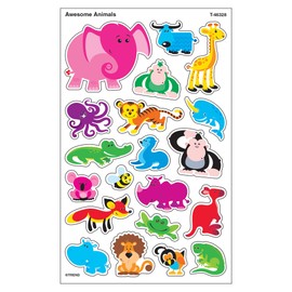 トレンド ごほうびシール 動物 160片 Trend superShapes Stickers Large Awesome Animals T-46328