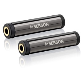 SEBSON 2 x Jack Coupling 3.5 mm Stereo Female / Female AUX Connector / Adapter Socket for Audio Cable