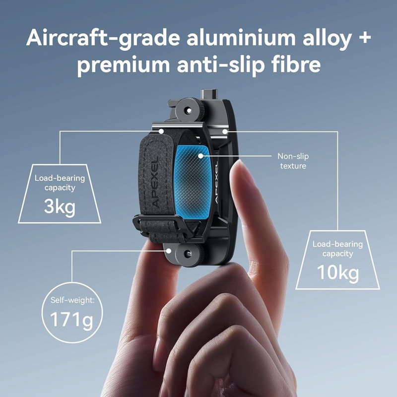 Binocular Tripod Mount Adapter with Backpack Clip, Attaches to Straps