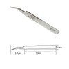Vetus Tweezer Non-Magnetic Stainless Steel Curved Slant Tip Eyelash Eyebrow