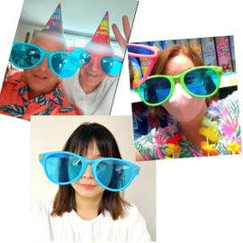 JZK 4 x Jumbo Sunglasses for Party Oversize Glasses for Carnival Giant Toy Sunglasses for Photo Booth Extra Large Joke Sunglasses for Party Costume Large Party Sunglasses for Adults