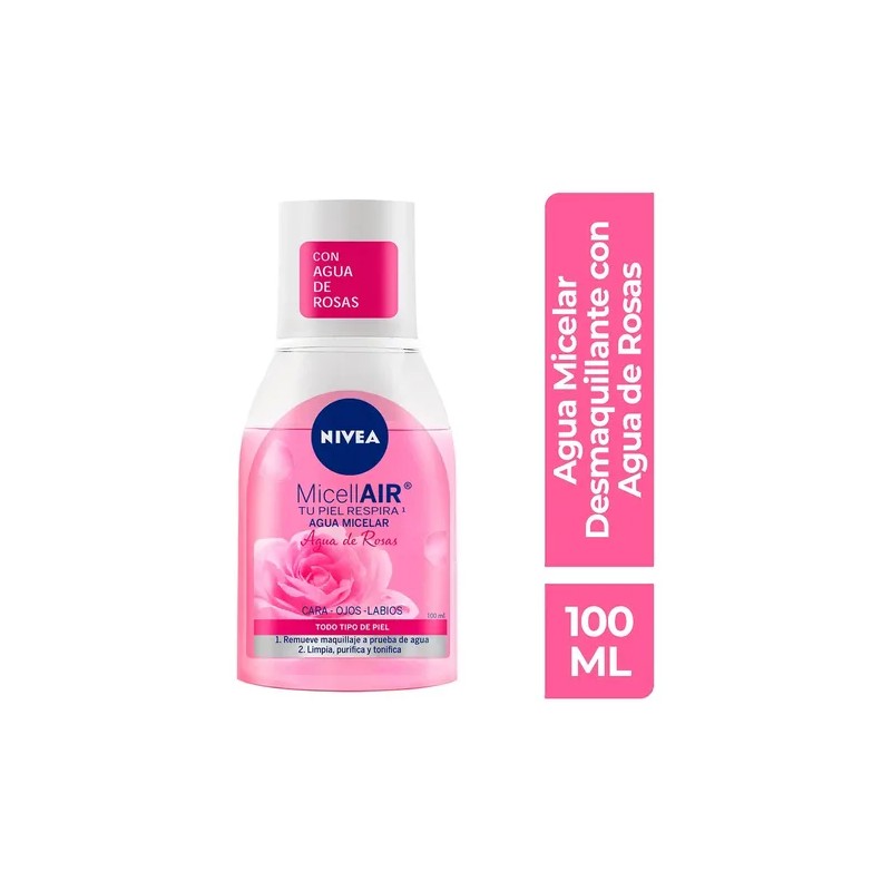 Agua Micelar Desmaquillante Nivea Agua De Rosas 100 Ml Mixta