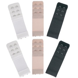 SAMGU 2 Hook Bra Extenders Women's Comfortable Stretchy Bra Extension Strap, 6 Pieces