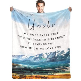 to My Uncle Blankets from Niece Birthday Gifts for Uncle from Nephew Blankets and Throws Ultra Soft Quilt Flannel Fleece Bed Blankets 50" 60"