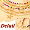 Handcess Boho-Perlen-Halskette, goldfarben, Muschel-Choker-Halsketten, Seestern-Anhänger, Halskette für Damen, Einheitsgröße, Muschel,