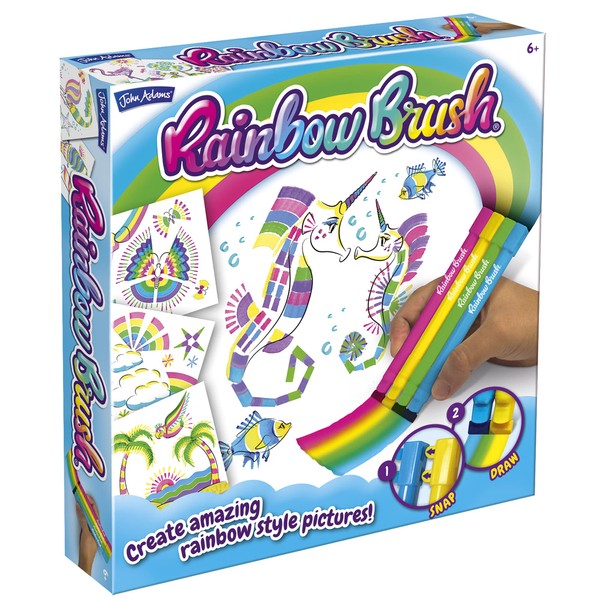 John Adams | Rainbow Brush Drawing Set: Create amazing rainbow style pictures! | Arts & crafts | Ages 6+
