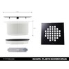 Westbrass 2" Sch 40 PVC Shower Drains with 4-1/4" Square