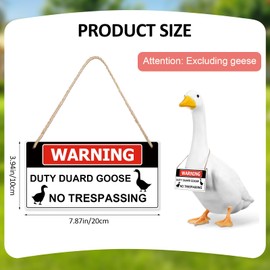 1 Set Wooden Porch Goose Sign Warning for Yard Porch Lawn Accessories Decor