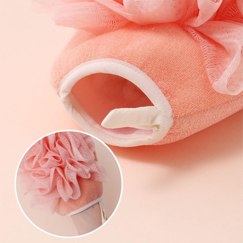 [Queen-b] お風呂手袋 2個セット ミトン 泡立て 垢すり 両面使える ボディウォッシュ グローブ 肌に優しい