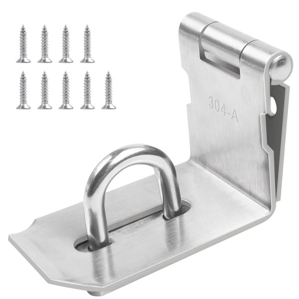 Hasp Heavy Duty Right Angle, JatilEr Safety Hasp 5.5 Inch