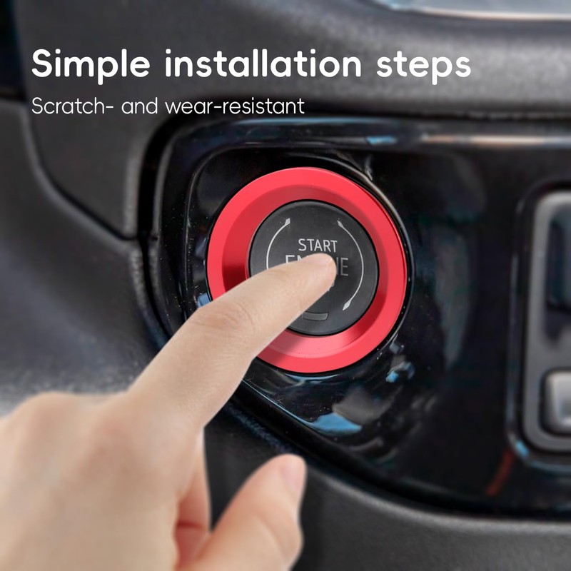Auovo Volume/Tune Knob A/C Knob Covers Push Start Stop Button