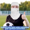 Jeere 2 Pack Faith Cross Sun Protection Face Cover Loose-Fitting