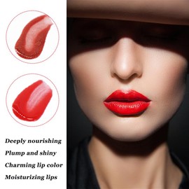 HASAIKA Lip Gloss Moisturizing, Plumpen Lipgloss, Pflege Hydrating Lip Gloss, Praller Lipgloss Lip Tone Fleck,das Lippenlinien Repariert und Trockene Risse