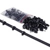 7mm Round Black Cable Clips Pack of 100