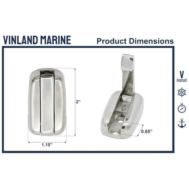 Vinland Marine 304 Stainless Steel Spring Loaded Folding Coat Hook