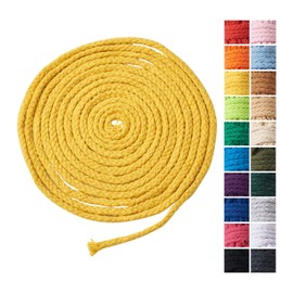 Beadthoven 20 Colors Macrame Cord 5mm Round Braid Pigtail Cotton String Rope for Wall Hanging Planters Hangers Knitting Macrame Home DIY Crafting Decoration