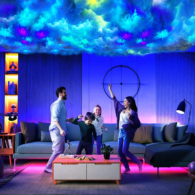 FUSLITE,2025 New ， 3D Thundercloud LED Light Cotton Lightning Cloud
