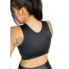 Post Surgical Comfort Compression Sports Bra: Black Dragonfly (Medium)