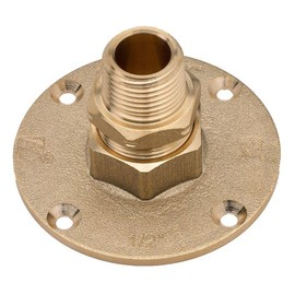 HomeFlex 11-464-005 1/2-Inch Brass Corrugated Stainless Steel Tubing x MIPT Termination Flange