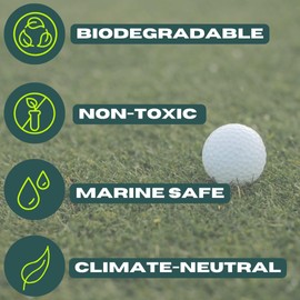 Eco-Friendly Water Soluble Golf Balls | Ideal Practice or Gift Balls for Driving Ranges, Oceans, Lakes | Not Meant for Matches or Tournaments, 1-2 Hits Max | Biodegradable & Quickly Dissolves in Water