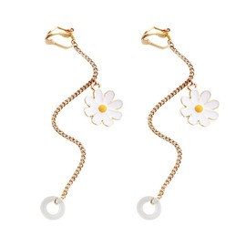 2Pcs Anti-Lost Earring for Airpods Wireless Earphone Holder Daisy Flower Strap Earrings Holder Earhooks for Women