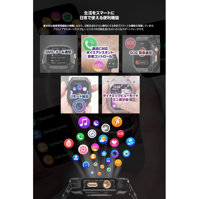 Haylou HL-IRN1GR IRON N1 Smart Watch, Fully Waterproof, US Military