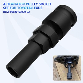 ZKTOOL Alternator Pulley Socket Special Tool for Lexus Toyota Pulley Removal Alternator Bolt Remover OEM 09820-63020-02