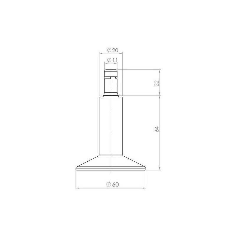 HJH Office 619004 Pack of 5 Glide Feet Size 12