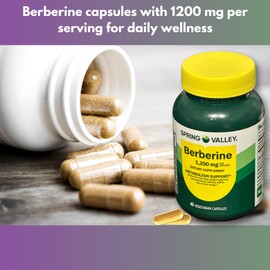 Berberine Metabolism Support- 40 Vegetarian Capsules, 1200mg (Pack of 1)