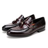 Men's Tassel Loafer, Classic Casual Dress Shoe, Wine Leather Tassel