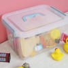 Sosody 6 L Plastic Clear Storage Bins, Small Clear Latch