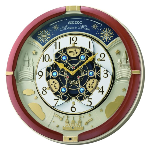 Seiko Melodies in Motion Wall Clock, Castle Night