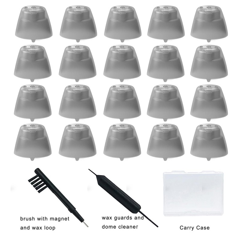 20 Pieces Click Sleeve Vented 2.0 Domes for Connexx/Siemens/Signia and