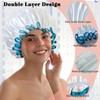 choshion Shower Cap Reusable Waterproof, Large Shower Cap for Women,